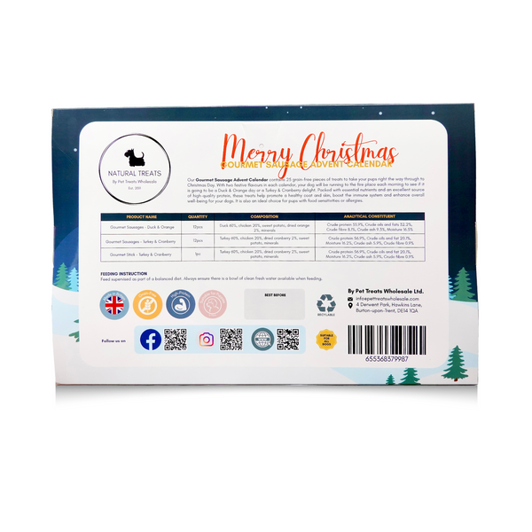 Gourmet Sausage Advent Calendar The Slobbery Dog Raw Ltd