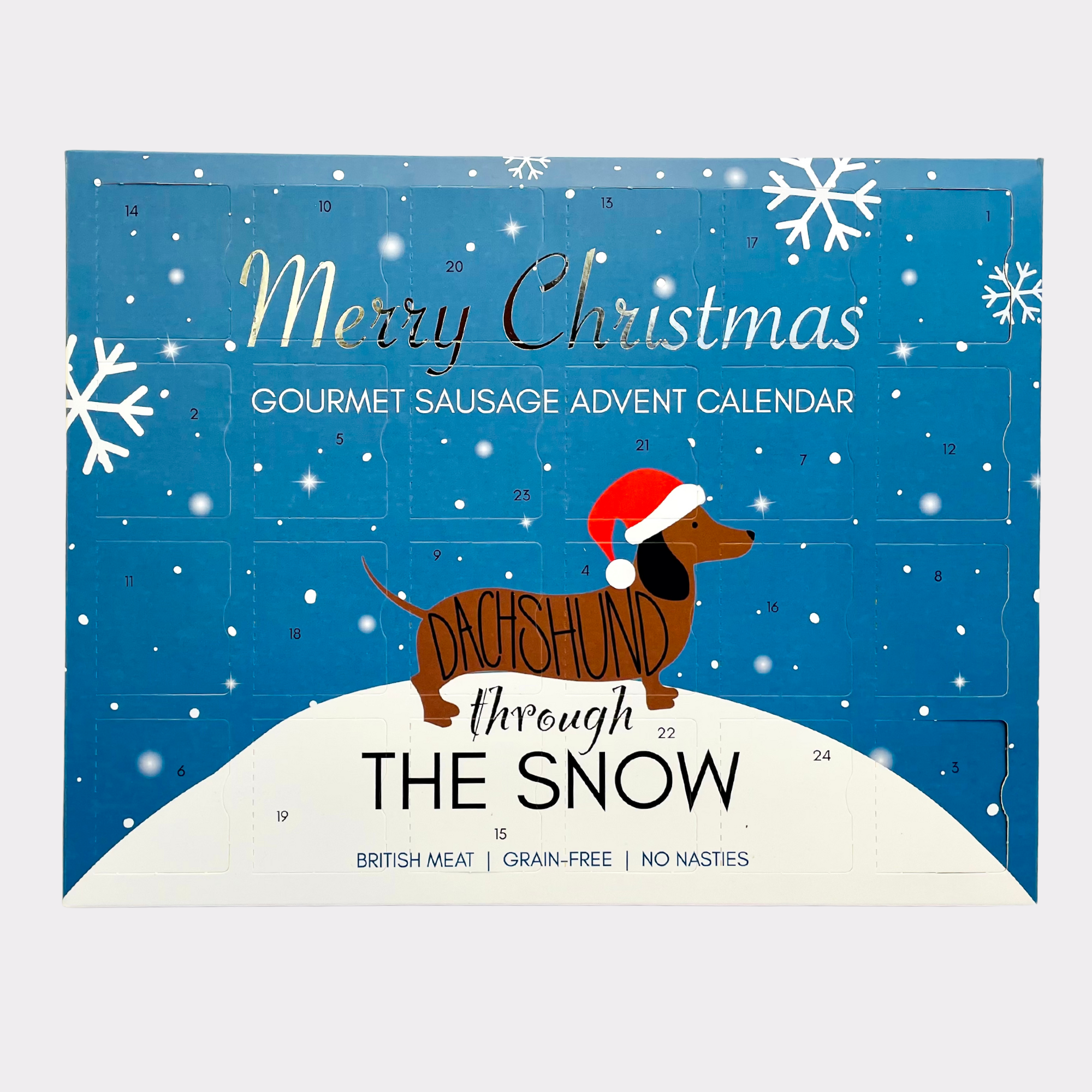 Sausage dog top advent calendar