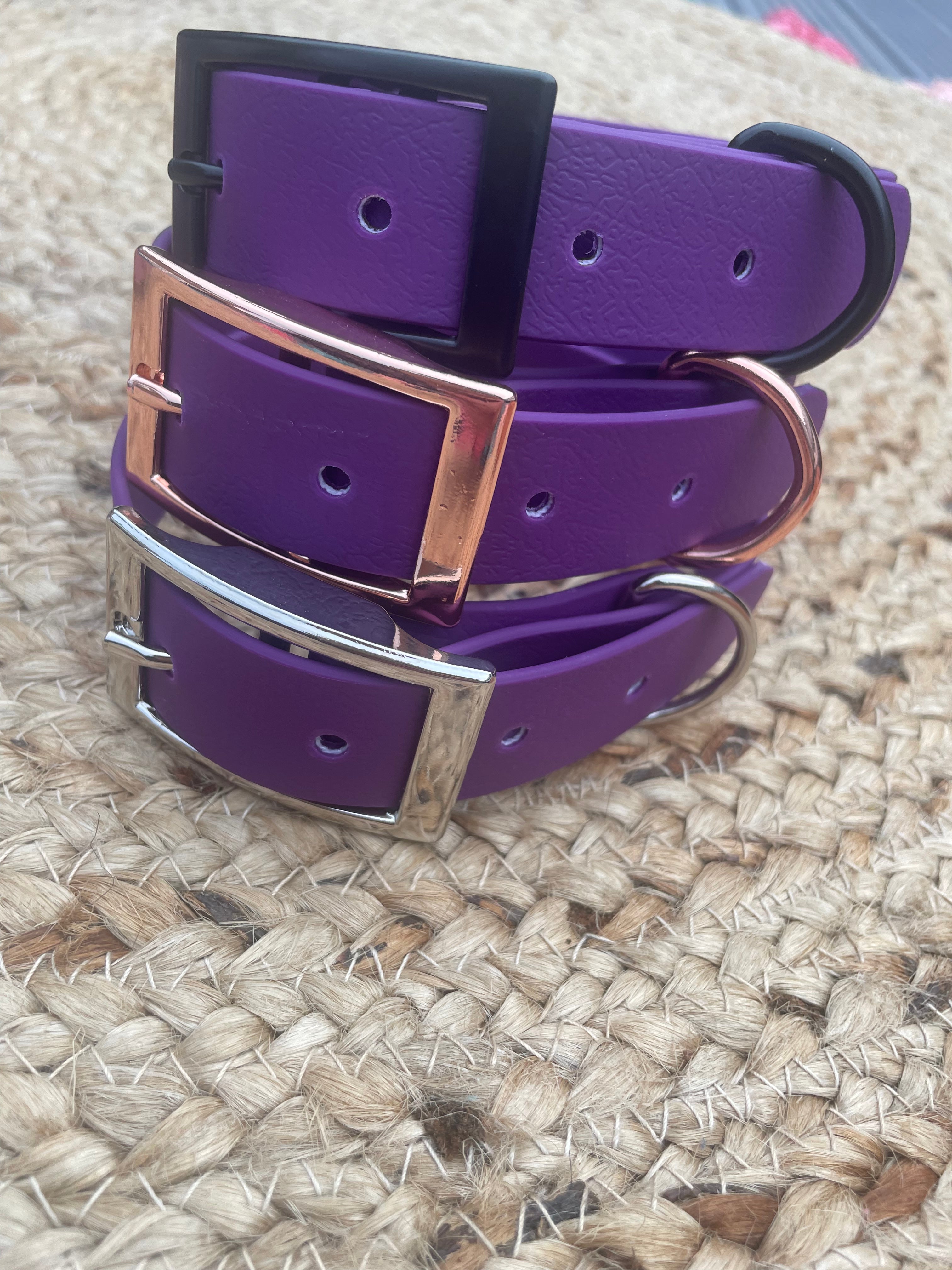 Wags & Bags Collar S/M 12"-16" Purple