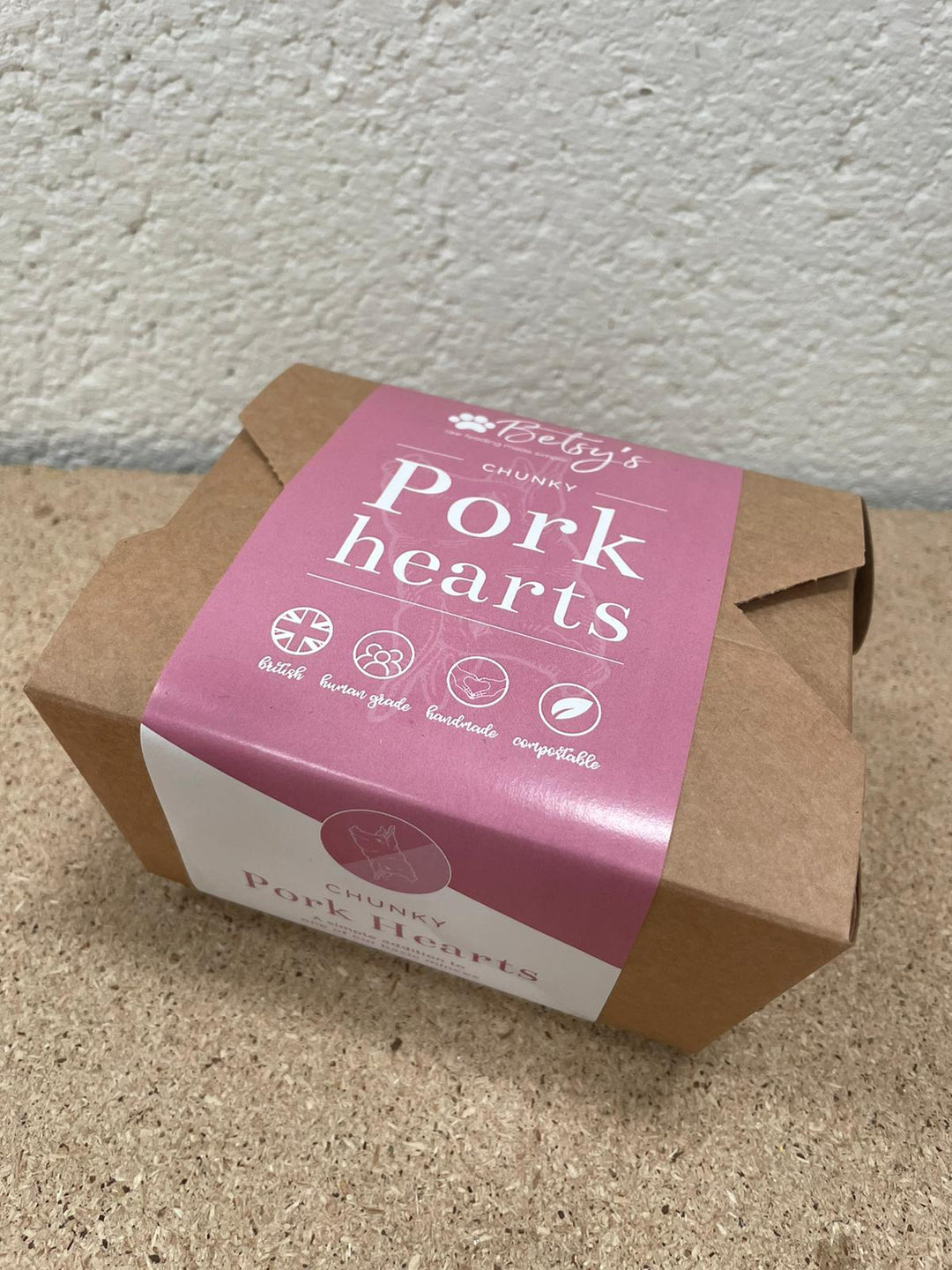 Betsys Chunky Pork Hearts 500g