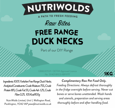 Nutriwolds Duck Necks 1kg